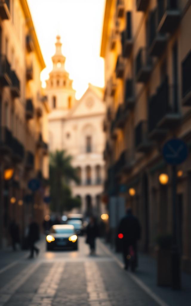 Palma cathedral viewed from a nearby street